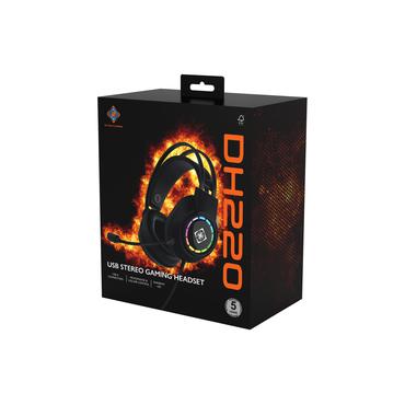 DH220 USB Stereo Gaming Headset, RGB, Black