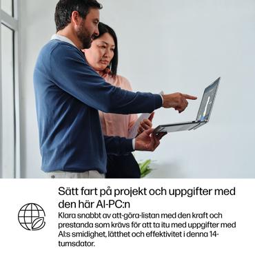 HP EliteBook 6 G1i AI Intel Core Ultra 5 225U Laptop 35,6 cm (14") WUXGA 24 GB DDR5-SDRAM 512 GB SSD Wi-Fi 7 (802.11be) Windows 11 Pro AI PC S&oslash;lv