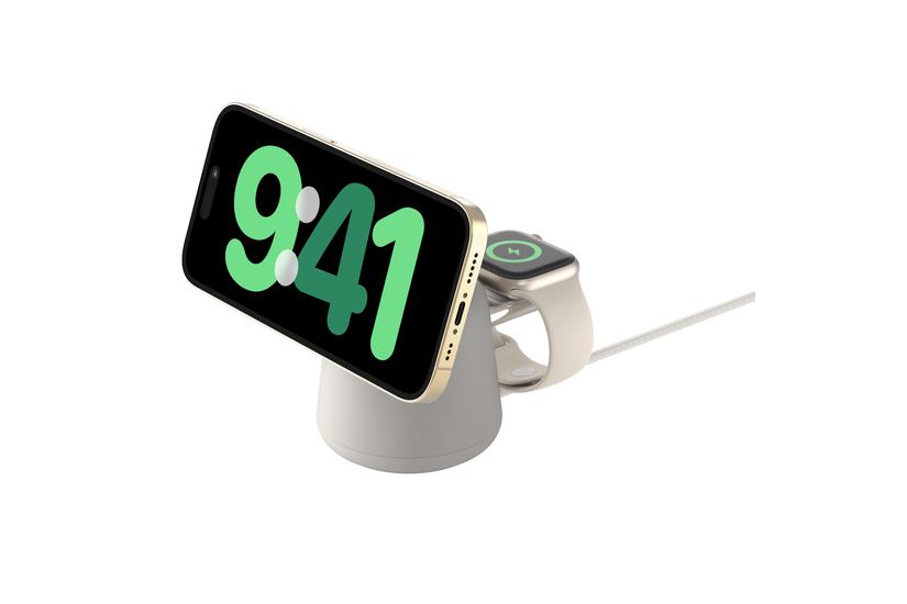 Belkin BoostCharge Pro 2-in-1 tr&aring;dl&ouml;st laddst&auml;ll - med MagSafe - + v&auml;xelstr&ouml;msadapter - 15 Watt - MFI-certifierad