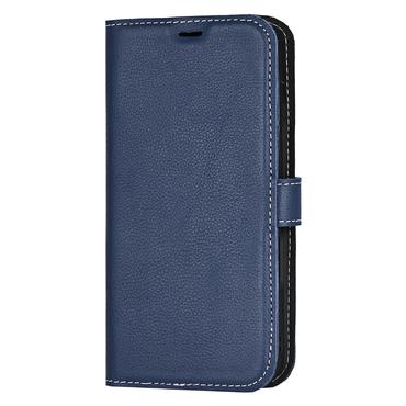Essentials iPhone 16 leather Mag wallet, detachable, magnetic, blue
