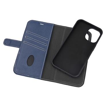 Essentials iPhone 16 leather Mag wallet, detachable, magnetic, blue