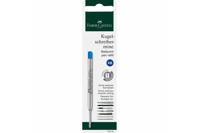 Faber Castell Kugelschreibermine blau XB in BK 5er