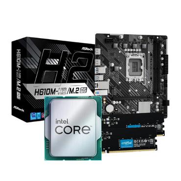 Intel 14400F - H610M - 32GB DDR5 PC Opgraderingspakke