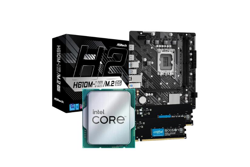 Intel 14400F - H610M - 32GB DDR5 PC Opgraderingspakke