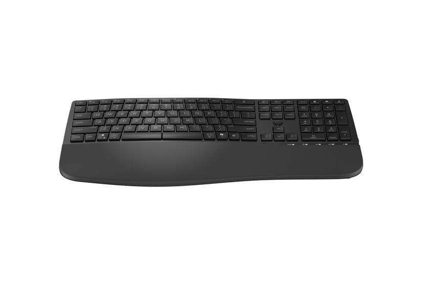 HP 685 - tastatur - dual mode, 3-zone layout, multi-enhed, 23 programmerbare taster, OS Auto-Detection, lavprofil tastetryk - 100% full size - tysk - sort Indgangsudstyr