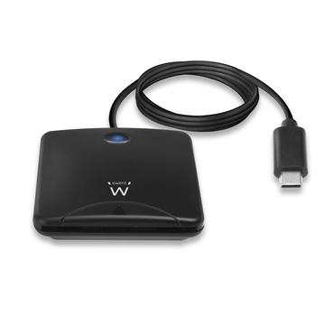 Smart Card reader USB-C, black, Ewent EW1055