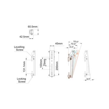 Multibrackets M Pro Vesa 200mm monteringskomponent - svart