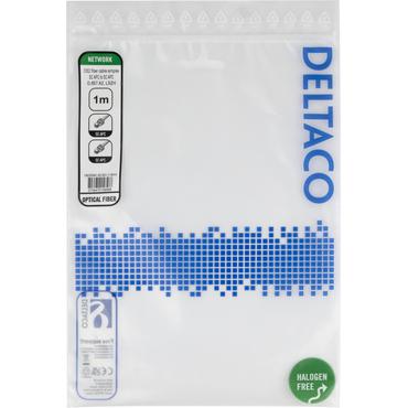 Deltaco OS2 Fiber cable, SC - SC, simplex, APC/APC, 1,0m