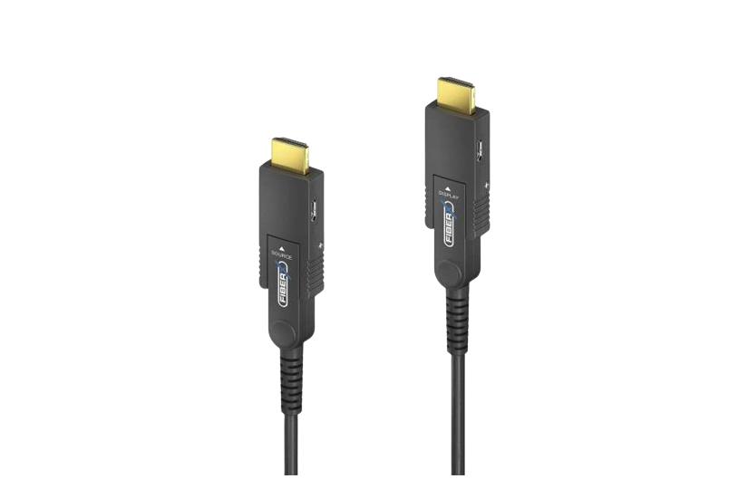 FiberX FX-I352-020 HDMI-kabel 20 m HDMI Type A (Standard) HDMI Type D (Micro) Sort