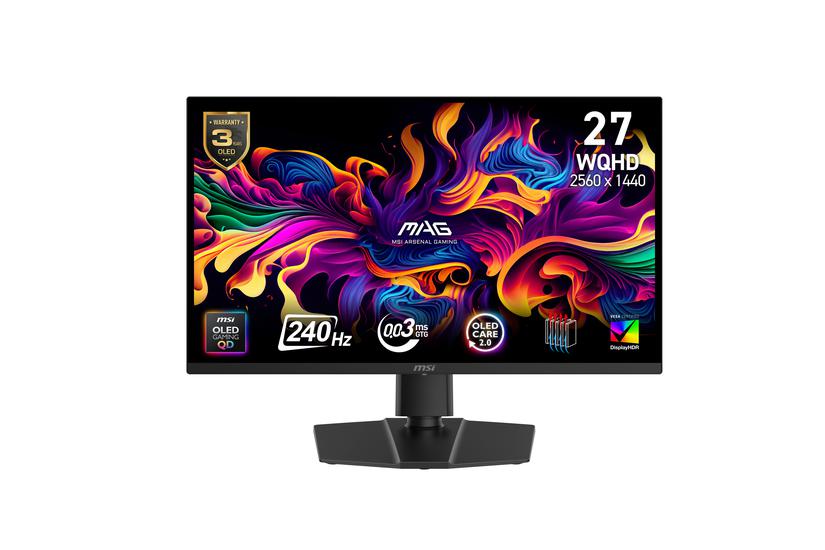 MSI MAG 271QP QD-OLED X24, 67,3 cm (26.5"), 2560 x 1440 pixel, Wide Quad HD, QD-OLED, 0,03 ms, Sort