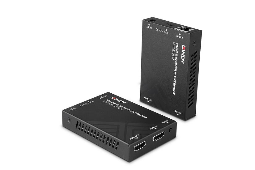 Lindy HDMI & IR &uuml;ber IP Extender Erweitert die HDMI-Signalreichweite unter Verwendung eines IP-Netzwerkes (38398)