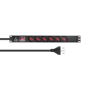 1U 19 inch 6 port Type F/J,