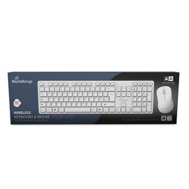 MediaRange MROS278 tastatur Mus inkluderet Hjemme/kontor USB QWERTZ Tysk Hvid