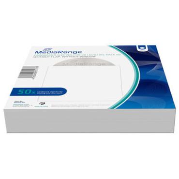 MediaRange Pappstecktaschen o.Lasche u.Sichtf.,50er-Pack,ws