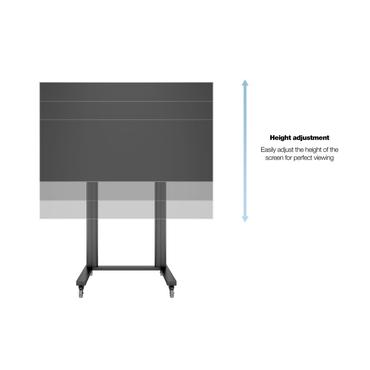 Multibrackets M Public Display Stand 210 Dual Pillar Multibrackets vagn - f&ouml;r platt panel - svart
