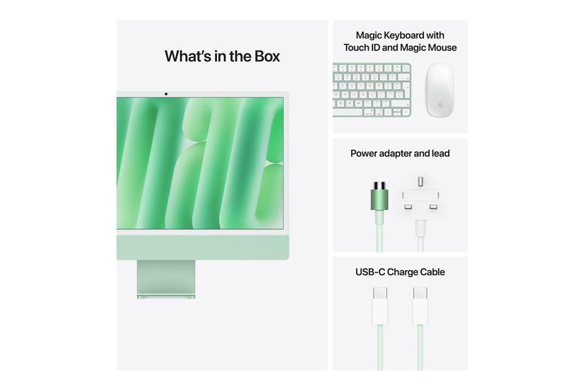 Apple iMac with 4.5K Retina display - alt-i-én M4 - 16 GB - SSD 256 GB - LED 24" - dansk