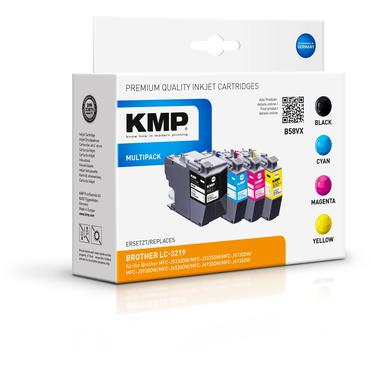 KMP MULTIPACK B58VX - 4-pack - L&aring;ng livsl&auml;ngd - svart, gul, cyan, magenta - kompatibel - bl&auml;ckpatron (alternativ f&ouml;r: Brother LC3219XLBK, Brother LC3219XLC, Brother LC3219XLM, Brother LC3219XLY)