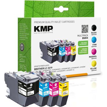 KMP MULTIPACK B58VX - 4-pack - L&aring;ng livsl&auml;ngd - svart, gul, cyan, magenta - kompatibel - bl&auml;ckpatron (alternativ f&ouml;r: Brother LC3219XLBK, Brother LC3219XLC, Brother LC3219XLM, Brother LC3219XLY)