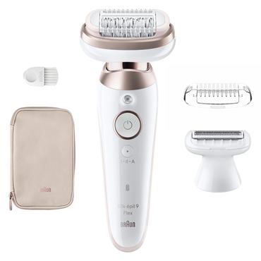 Braun Silk-&eacute;pil 9 Flex 9-030 3D 40 pincetter Lyser&oslash;d, Hvid