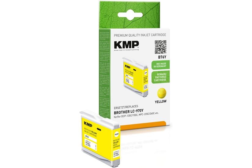 KMP patron f&ouml;r Brother LC-970Y 300 S. gul