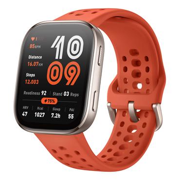 Amazfit Bip 6 Red 5 cm (1.97") AMOLED Digital 390 x 450 pixel Berøringsskærm Guld GPS (satellit)