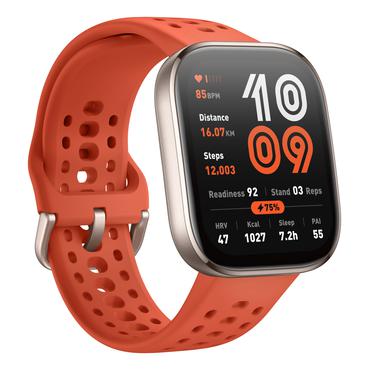Amazfit Bip 6 Red 5 cm (1.97") AMOLED Digital 390 x 450 pixel Berøringsskærm Guld GPS (satellit)