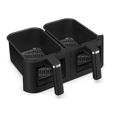 Tristar FR-9075 frituregryde Dobbelt 9 L Enkeltstående 2500 W Varmluftsteger Sort