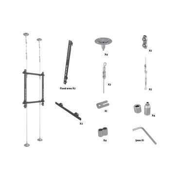 Multibrackets M Pro Series Wire 300 - konsol - f&ouml;r LCD-display - svart