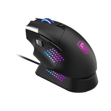 MSI Mus - RF Wireless + Bluetooth + USB Type-A - 26000 DPI - Svart - högerhand