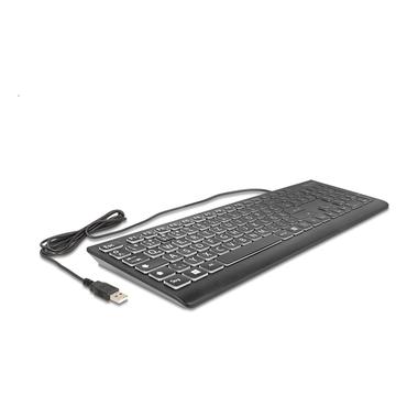 Delock - tastatur - wired 1.5 m, with XXL letters - QWERTZ - tysk - sort Indgangsudstyr