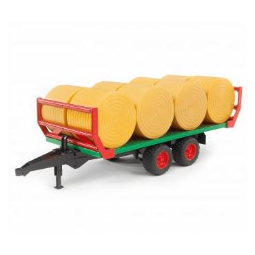 BRUDER Bale transport trailer with 8 round bales skalamodell dele og tilbehør