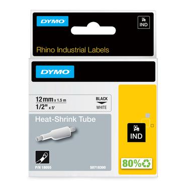 DYMO RhinoPRO Heat shrink tubing - hylstre - Rulle (1,3 cm x 1,5 m)