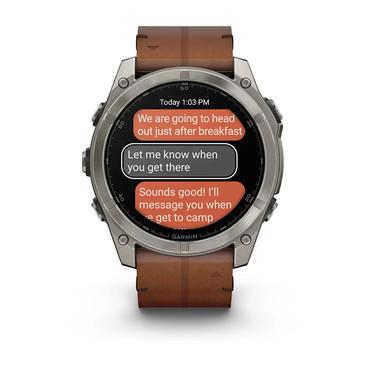 Garmin Fenix 8 3,56 cm (1.4") AMOLED 51 mm Digital 454 x 454 pixel Berøringsskærm Titanium Wi-Fi GPS (satellit)