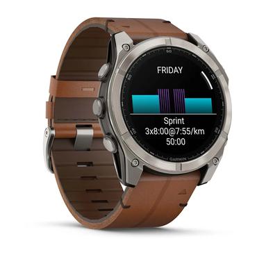 Garmin Fenix 8 3,56 cm (1.4") AMOLED 51 mm Digital 454 x 454 pixel Berøringsskærm Titanium Wi-Fi GPS (satellit)