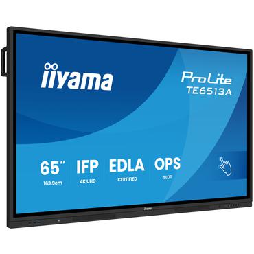 iiyama Interaktivt whiteboard - 64.5" - 40 beröringspunkter - 2x HDMI - Svart - 2x LAN
