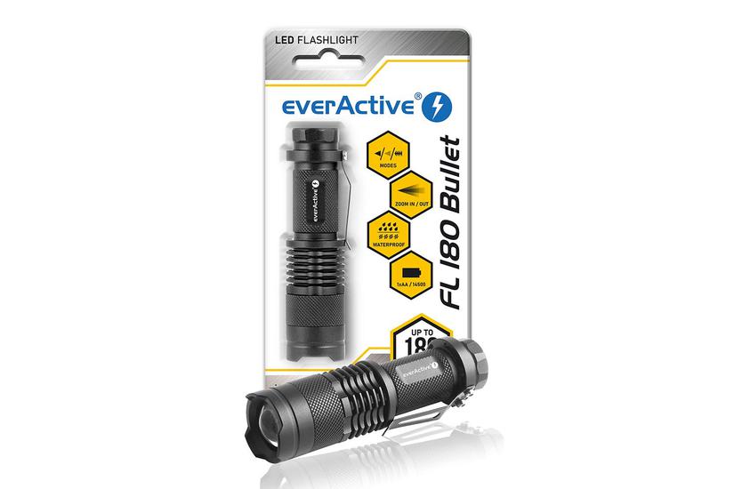 Everactive FL180 lommelygte Sort Hånd lommelygte LED