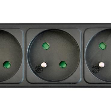 Akyga Surge protector AK-SP-05A 1,8m 5 outlets CEE7/5 +switch Sort
