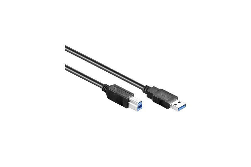 Alcasa 2710-S05 USB-kabel USB 3.2 Gen 1 (3.1 Gen 1) 5 m USB A USB B Sort