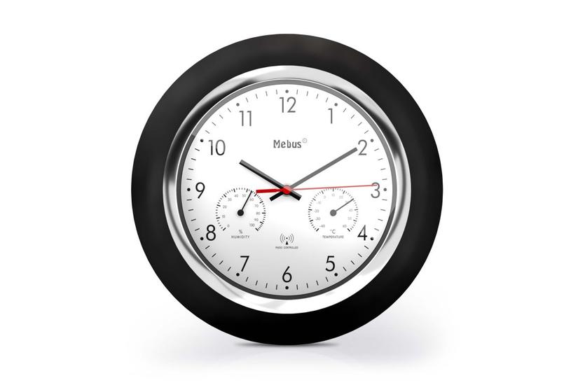 Mebus 19453 V&aelig;g- og bordur Digitalt ur Rund Sort, Hvid