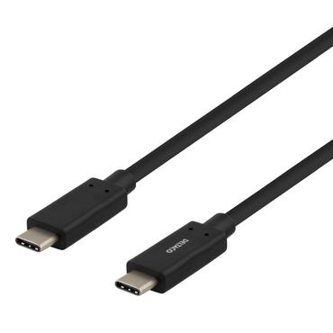 DELTACO USBC-1122M - USB typ C-kabel - 24 pin USB-C till 24 pin USB-C - 1 m