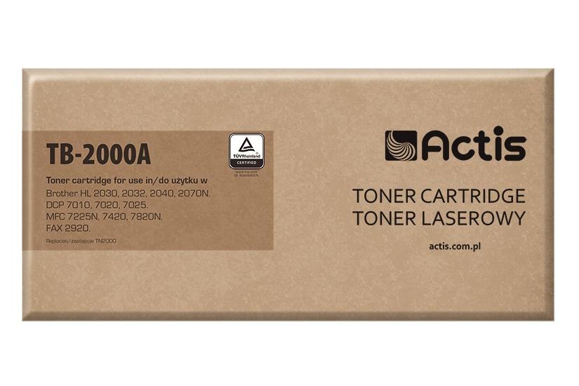 Actis Tonerpatron TB-2000A (erstatning Brother TN-2000/TN-2005; Standard; 2500 sider; sort)