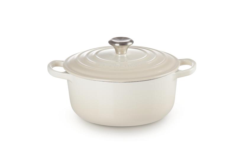 Le Creuset Signature Roaster round 22cm Meringue creme (21177227164430)