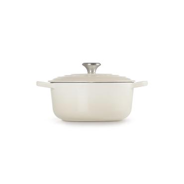 Le Creuset Signature Roaster round 22cm Meringue creme (21177227164430)