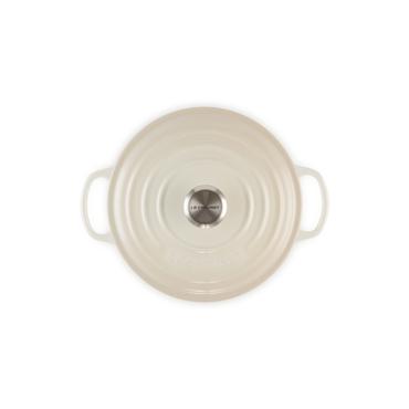 Le Creuset Signature Roaster round 22cm Meringue creme (21177227164430)