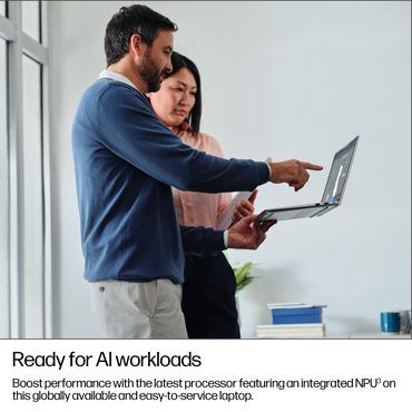 HP EliteBook 6 G1i AI Intel Core Ultra 5 225U Laptop 35,6 cm (14") WUXGA 24 GB DDR5-SDRAM 512 GB SSD Wi-Fi 7 (802.11be) Windows 11 Pro AI PC Sølv