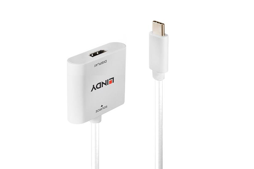 Lindy 43339 videokabel adapter 0,1 m USB Type-C HDMI Hvid