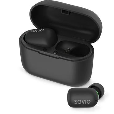 SAVIO TWS-09 - True wireless-h&ouml;rlurar med mikrofon
