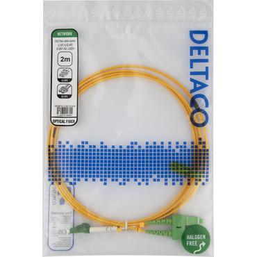 Deltaco LCSC-2-DAA InfiniBand og fiberoptisk kabel 2 m 2x LC 2x SC Gul