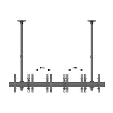 Multibrackets M Ceiling Mount Pro MBC3X1U monteringssats - för 3 LCD-bildskärmar - svart
