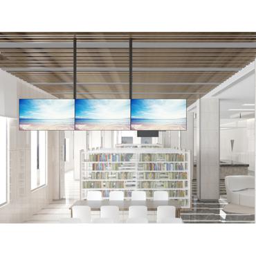 Multibrackets M Ceiling Mount Pro MBC3X1U monteringssats - för 3 LCD-bildskärmar - svart